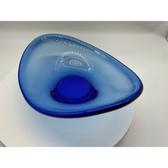 Vtg. Holmegaard MCM Chunky 1960's Oval Glass Bowl - Picture 9 of 16